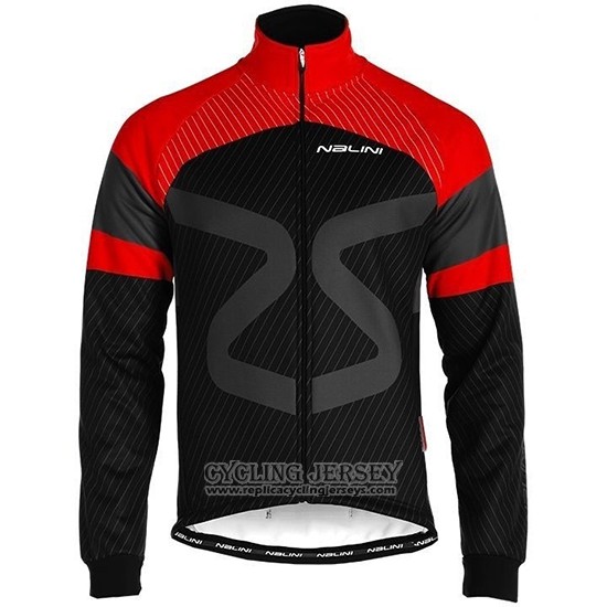 2019 Cycling Jersey Nalini Black Red Long Sleeve And Bib Tight